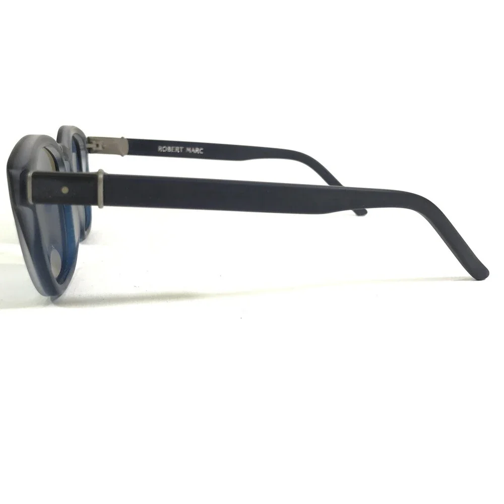 Robert Marc Sunglasses 677-272M Black Gray Square Frames with Blue Lenses
